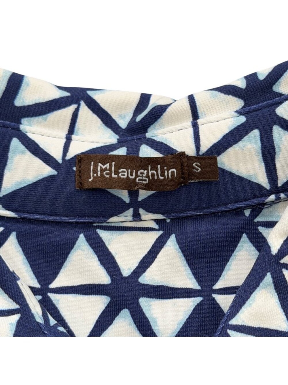 J. McLaughlin Womens Small Lawrence Shirt Dress Catalina Cloth Blue White - Picture 4 of 8